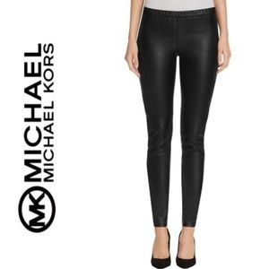 Michael Kors Black Faux leather leggings